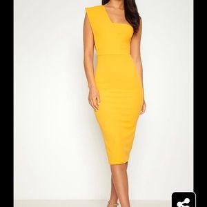 Pretty Little Thing one shoulder midi dress